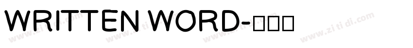 WRITTEN WORD字体转换